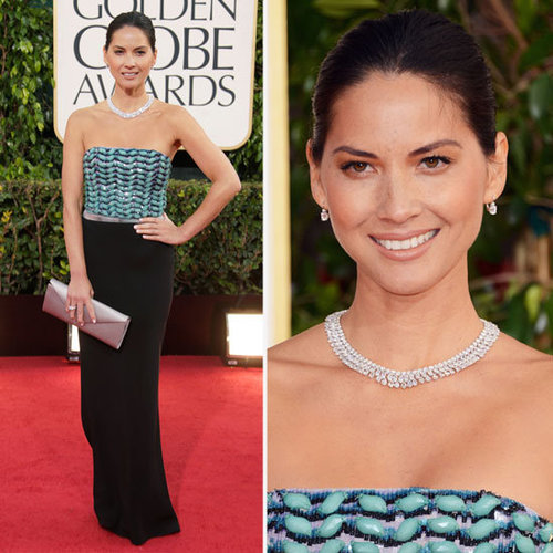 See Olivia Munn in Giorgio Armani at 2013 Golden Globes