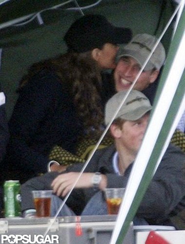 In June 2008, Kate Middleton snuck a kiss during Prince William's birthday party at the Beaufort Polo Club in Gloucestershire, England.
In June 2008, Kate Middleton snuck a kiss during Prince William's birthday party at the Beaufort Polo Club in Gloucestershire, England.