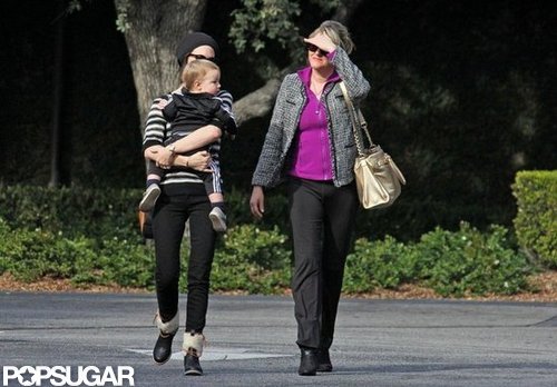January Jones held Xander as she stepped out with her mom, Karen, in LA.
January Jones held Xander as she stepped out with her mom, Karen, in LA.