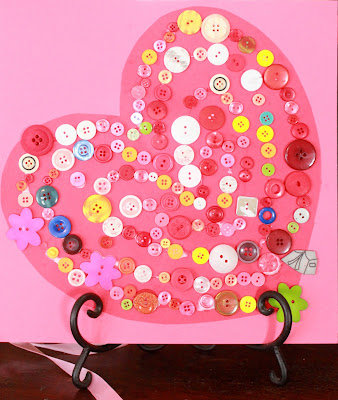 Button-Covered Heart Valentine Button-Covered Heart Valentine