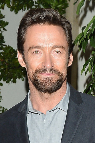 Hugh Jackman sported a scruffy beard.
Hugh Jackman sported a scruffy beard.