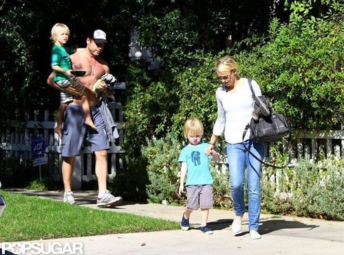 Naomi Watts and Shirtless Liev Spend Sunday With the Kids Naomi Watts and Shirtless Liev Spend Sunday With the Kids