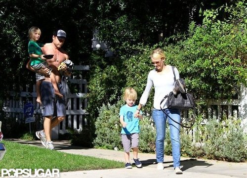 Naomi Watts and Shirtless Liev Spend Sunday With the Kids Naomi Watts and Shirtless Liev Spend Sunday With the Kids