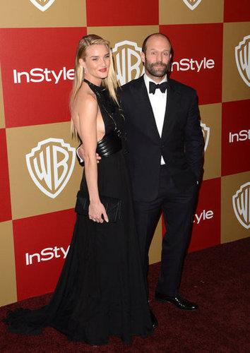 Rosie Huntington-Whiteley and Jason Statham smiled for photos.
Rosie Huntington-Whiteley and Jason Statham smiled for photos.