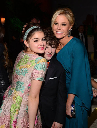 Modern Family's Ariel Winter, Nolan Gould, and Julie Bowen posed together at Fox's afterparty.
Modern Family's Ariel Winter, Nolan Gould, and Julie Bowen posed together at Fox's afterparty.
