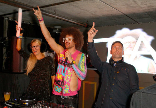 LMFAO and DJ Kaskade rocked a nightlife event with Paris Hilton at the 2012 Sundance Film Festival.
LMFAO and DJ Kaskade rocked a nightlife event with Paris Hilton at the 2012 Sundance Film Festival.
