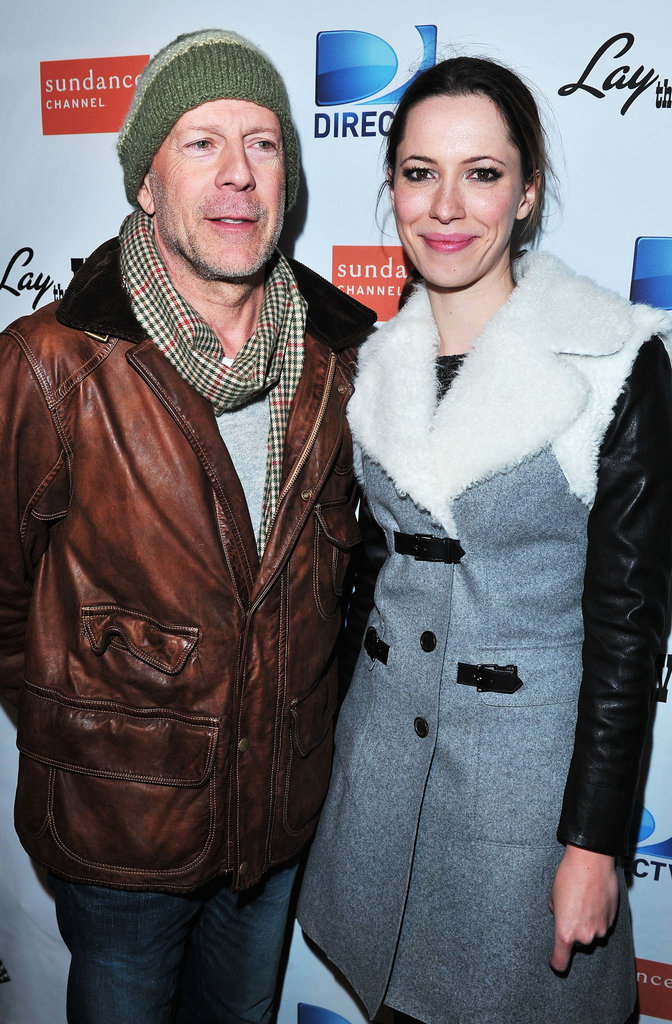 Costars Bruce Willis and Rebecca Hall promoted their film Lay the Favorite at Sundance in 2012.
Costars Bruce Willis and Rebecca Hall promoted their film Lay the Favorite at Sundance in 2012.
