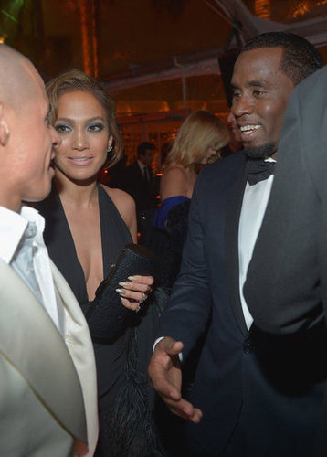 Jennifer Lopez introduced ex-boyfriend Diddy to her current beau, Casper Smart, at a Golden Globes afterparty.
Jennifer Lopez introduced ex-boyfriend Diddy to her current beau, Casper Smart, at a Golden Globes afterparty.