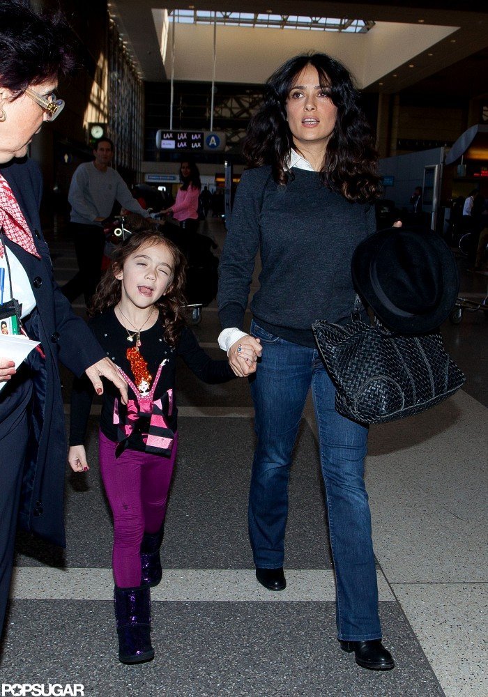 Salma Departs LA With Valentina Following a Globes Slipup Salma Departs LA With Valentina Following a Globes Slipup