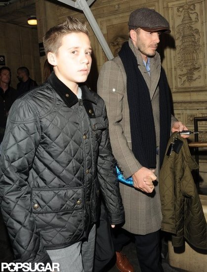 David Beckham was out in London with sons Romeo and Brooklyn Beckham.
David Beckham was out in London with sons Romeo and Brooklyn Beckham.