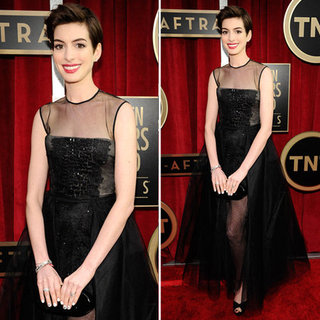 Anne Hathaway: SAG Awards Red Carpet Dresses 2013
