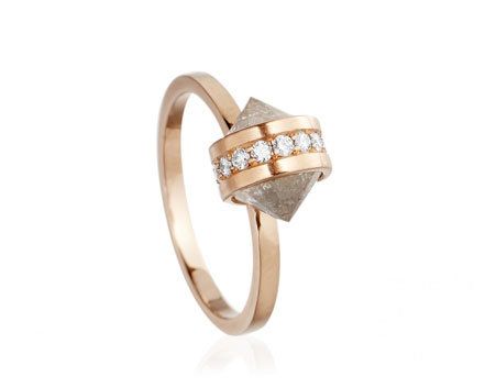 The slightly edgier feel of this geometric-inspired setting leads us to believe that this Katie Rowland Satori harmony halo ring ($5,400) is made for the girl who doesn't want just any old diamond ring.
The slightly edgier feel of this geometric-inspired setting leads us to believe that this Katie Rowland Satori harmony halo ring ($5,400) is made for the girl who doesn't want just any old diamond ring.