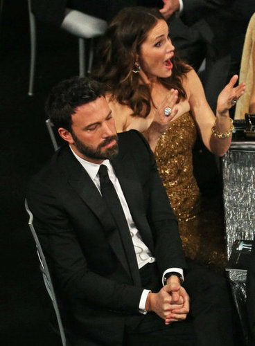 Jennifer Garner couldn't contain her excitement when Ben Affleck won for Argo at the SAGs.
Jennifer Garner couldn't contain her excitement when Ben Affleck won for Argo at the SAGs.