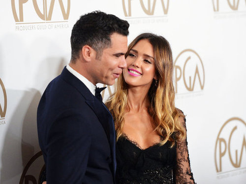 Jessica Alba posed with Cash Warren at the Producers Guild Awards.
Jessica Alba posed with Cash Warren at the Producers Guild Awards.