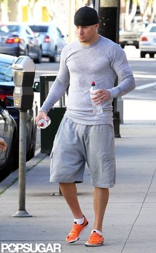 Channing Tatum worked up a sweat at a dance class in LA.
Channing Tatum worked up a sweat at a dance class in LA.