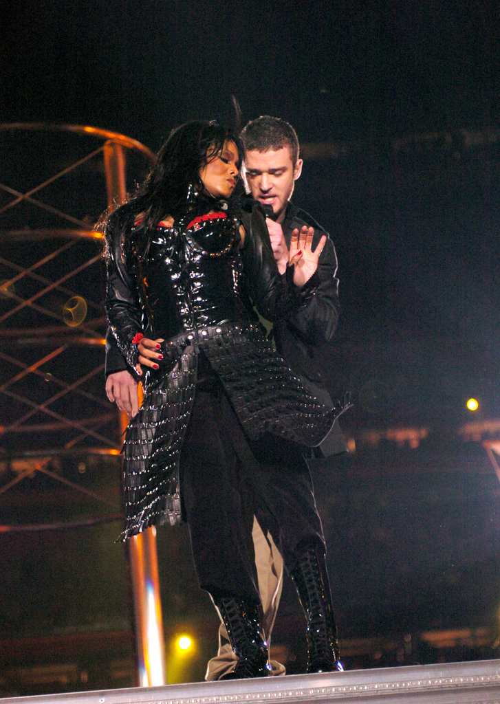 Justin Timberlake and Janet Jackson left everyone speechless during their Super Bowl halftime show performance in 2004.
Justin Timberlake and Janet Jackson left everyone speechless during their Super Bowl halftime show performance in 2004.