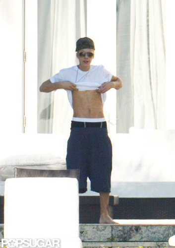 Justin Bieber Preps For His New Album's Release Shirtless in Miami Justin Bieber Preps For His New Album's Release Shirtless in Miami