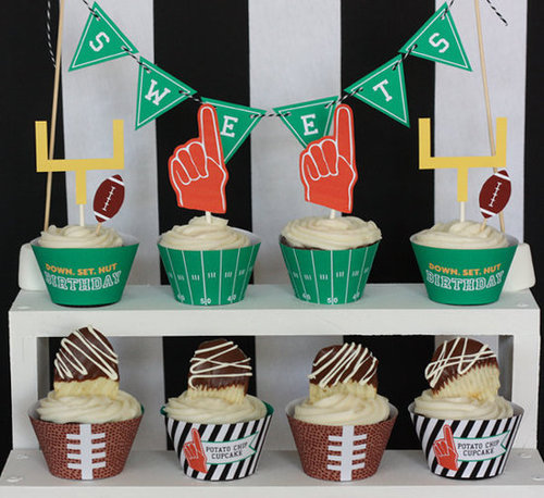 Printable Football Cupcake Wraps and Toppers Printable Football Cupcake Wraps and Toppers