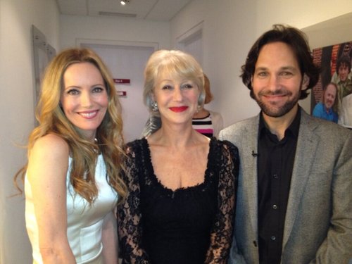 Leslie Mann and Paul Rudd met Helen Mirren while touring for This Is 40.
Source: Twitter user JuddApatow
Leslie Mann and Paul Rudd met Helen Mirren while touring for This Is 40.
Source: Twitter user JuddApatow