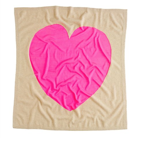 J.Crew Heart Me Cashmere Blanket J.Crew Heart Me Cashmere Blanket