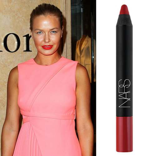 Lara Bingle's Red Lipstick and Makeup at Dior Opening