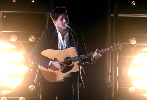 Mumford & Sons performed at the Grammys.
Mumford & Sons performed at the Grammys.
