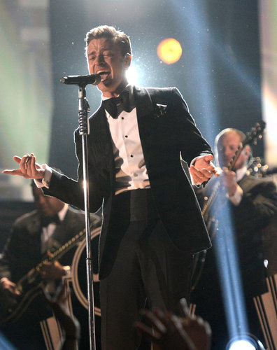 Justin Timberlake performed for the crowd.
Justin Timberlake performed for the crowd.
