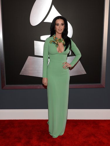 Katy Perry took to the red carpet in a Gucci gown.
Katy Perry took to the red carpet in a Gucci gown.