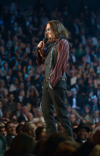 Johnny Depp took the stage.
Johnny Depp took the stage.
