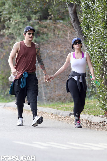 Katy Perry and John Mayer held hands on a walk. Katy Perry and John Mayer held hands on a walk.