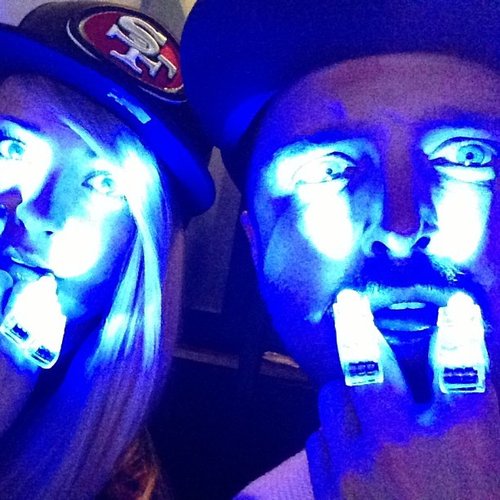 Aaron Paul posed with minilights during the Super Bowl halftime show.
Source: Instagram user aglassfullofwhiskey
Aaron Paul posed with minilights during the Super Bowl halftime show.
Source: Instagram user aglassfullofwhiskey