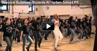 Beyonce Surprises Harlem Students at Pep Rally Dance Workout