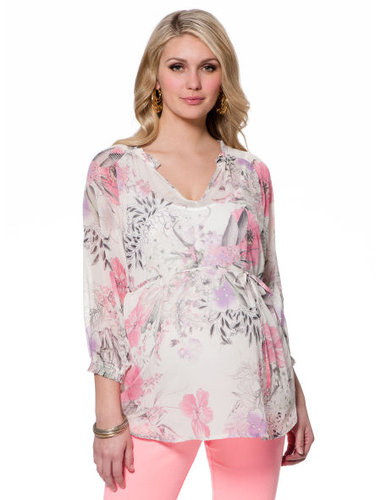 The pretty palette on the 3/4 Sleeve Smocked Maternity T Shirt ($49) makes it ideal for work, showers, or an afternoon with your girlfriends.
The pretty palette on the 3/4 Sleeve Smocked Maternity T Shirt ($49) makes it ideal for work, showers, or an afternoon with your girlfriends.