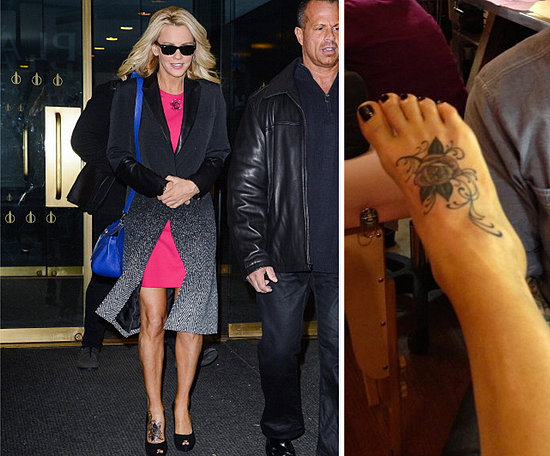 Jenny McCarthy tweeted her new foot tattoo of a rose.
Jenny McCarthy tweeted her new foot tattoo of a rose.
