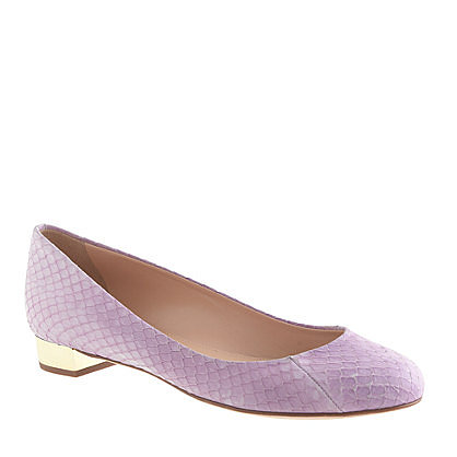We love the metallic block heel on these J.Crew Janey Snakeskin Flats ($298) — they'd look great with ankle-length jeans and dresses alike.
We love the metallic block heel on these J.Crew Janey Snakeskin Flats ($298) — they'd look great with ankle-length jeans and dresses alike.