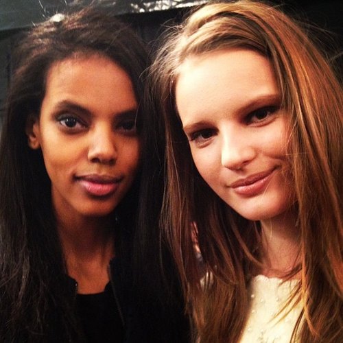 It was all about the soft smoky eyes and side parts backstage at BCBG Max Azria.
It was all about the soft smoky eyes and side parts backstage at BCBG Max Azria.