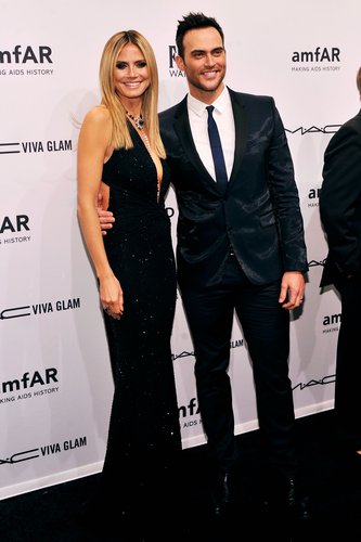 Heidi Klum smiled with Cheyenne Jackson on Wednesday at the amfAR New York Gala.
Heidi Klum smiled with Cheyenne Jackson on Wednesday at the amfAR New York Gala.