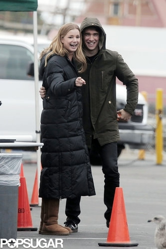 Emily VanCamp laughed on the set of a new PSA with boyfriend Joshua Bowman.
Emily VanCamp laughed on the set of a new PSA with boyfriend Joshua Bowman.