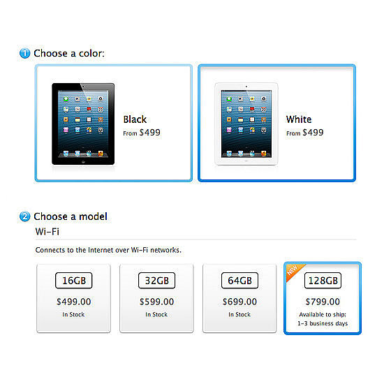 128GB iPad Retina Hits Stores
