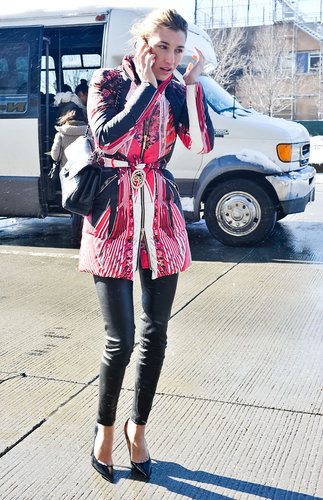 When it's this cold, you let your outerwear, like this printed iteration, do the talking.
When it's this cold, you let your outerwear, like this printed iteration, do the talking.