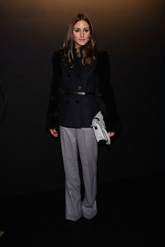 Olivia Palermo looked majorly plush in a Monika Chiang shearling-sleeved coat and wide-leg trousers, also by Monika Chiang, at the Lincoln Center.
Olivia Palermo looked majorly plush in a Monika Chiang shearling-sleeved coat and wide-leg trousers, also by Monika Chiang, at the Lincoln Center.