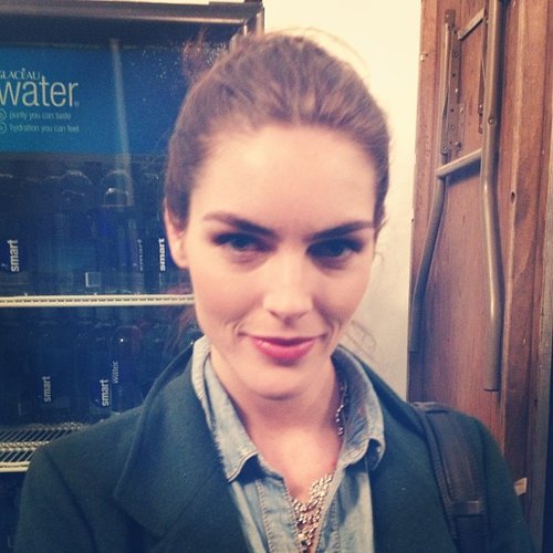The stunning Hilary Rhoda hanging backstage at Carolina Herrera.
The stunning Hilary Rhoda hanging backstage at Carolina Herrera.