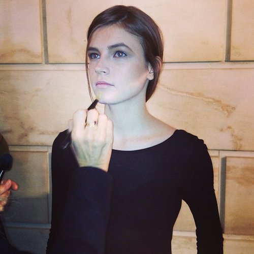 Simple, beautiful style was the theme backstage at Victoria Beckham.
Simple, beautiful style was the theme backstage at Victoria Beckham.