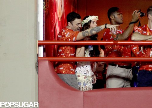 Megan Fox and Brian Austin Green hugged as they watched the parades for Carnival in Brazil.
Megan Fox and Brian Austin Green hugged as they watched the parades for Carnival in Brazil.