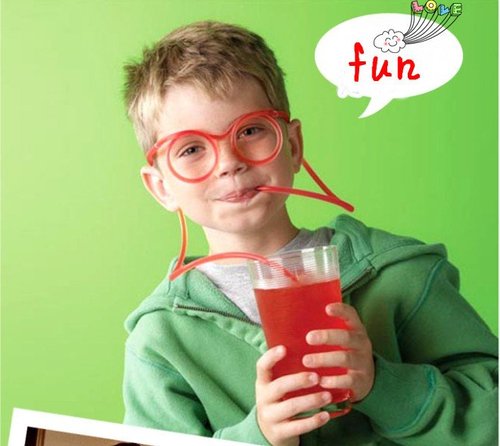 This straw in the shape of eyeglasses ($5) turns seeing and sipping into a game of dress up.
This straw in the shape of eyeglasses ($5) turns seeing and sipping into a game of dress up.