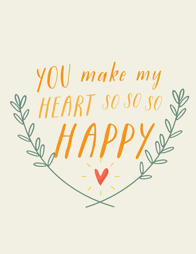 Leave a sweet love note on the wall with this happy heart print ($16).
Leave a sweet love note on the wall with this happy heart print ($16).