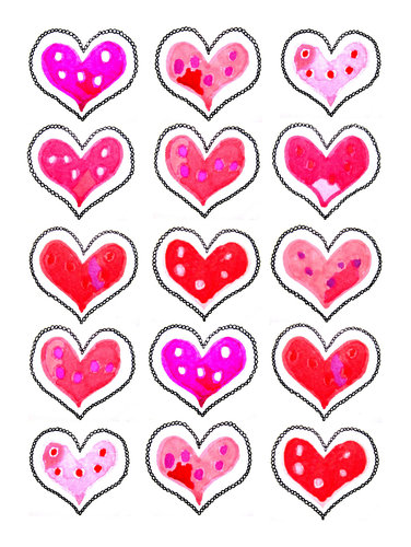 Say "I love you" with this bright pink and red hearts print ($20).
Say "I love you" with this bright pink and red hearts print ($20).