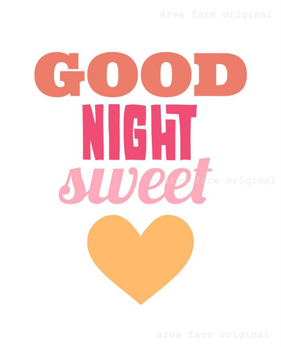 The goodnight sweetheart print ($15) would make a perfect addition to your little one's nursery.
The goodnight sweetheart print ($15) would make a perfect addition to your little one's nursery.