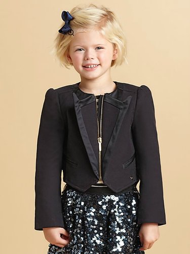More and more starlets are stepping out in blazers and pantsuits, and if that's your little one's style, she'll like this mini tuxedo blazer ($139, originally $198).
More and more starlets are stepping out in blazers and pantsuits, and if that's your little one's style, she'll like this mini tuxedo blazer ($139, originally $198).