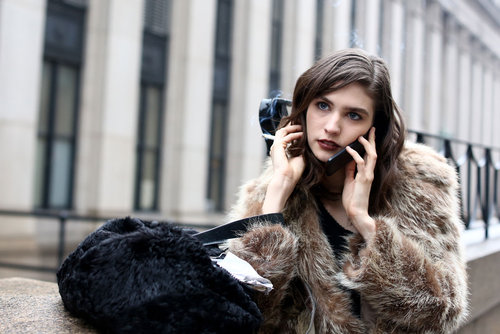 Even though this model was juggling a lot in her hands, she still managed to look flawless in a moody lip tone and tousled waves.
Even though this model was juggling a lot in her hands, she still managed to look flawless in a moody lip tone and tousled waves.